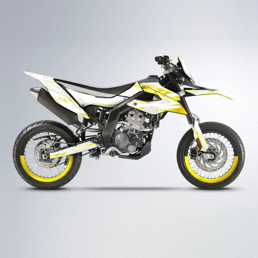 EKKE Aprilia SX 125 supermoto graphics kit in Yellow