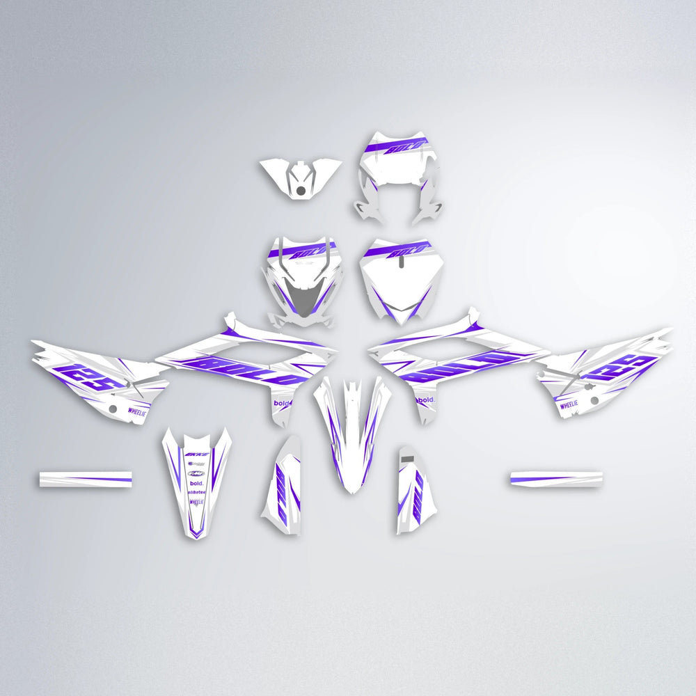 EKKE Beta graphics kit parts layout in Purple