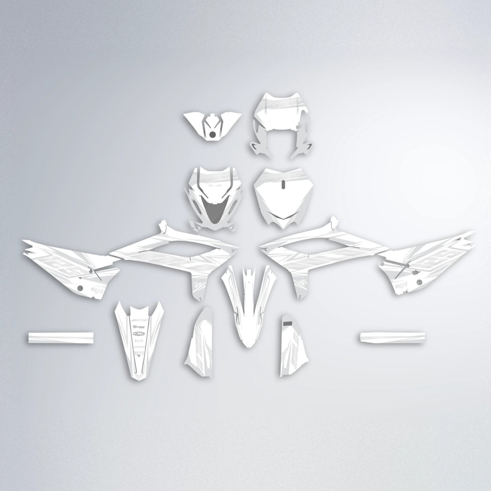 EKKE Beta graphics kit parts layout in White