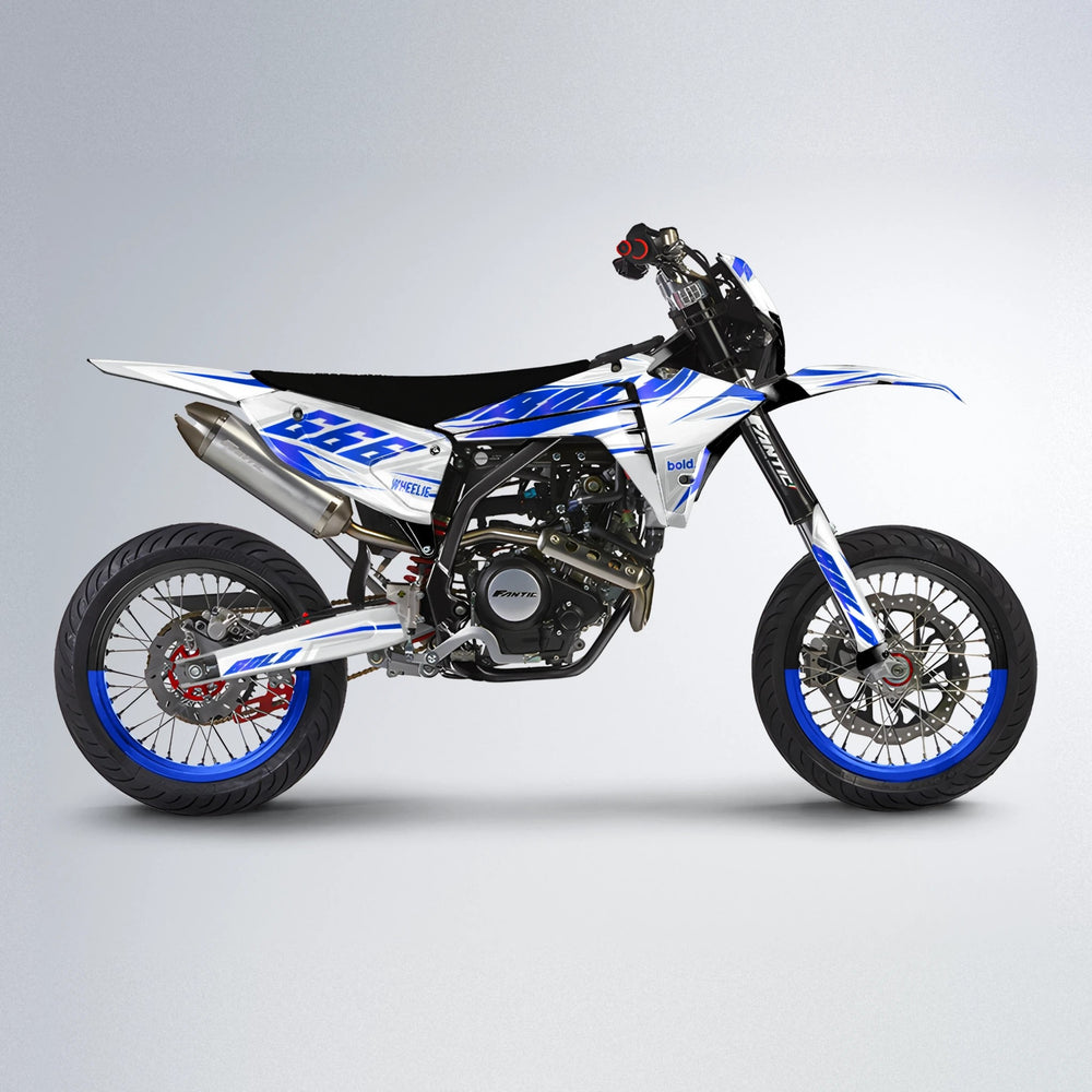 EKKE Fantic supermoto graphics kit in Blue