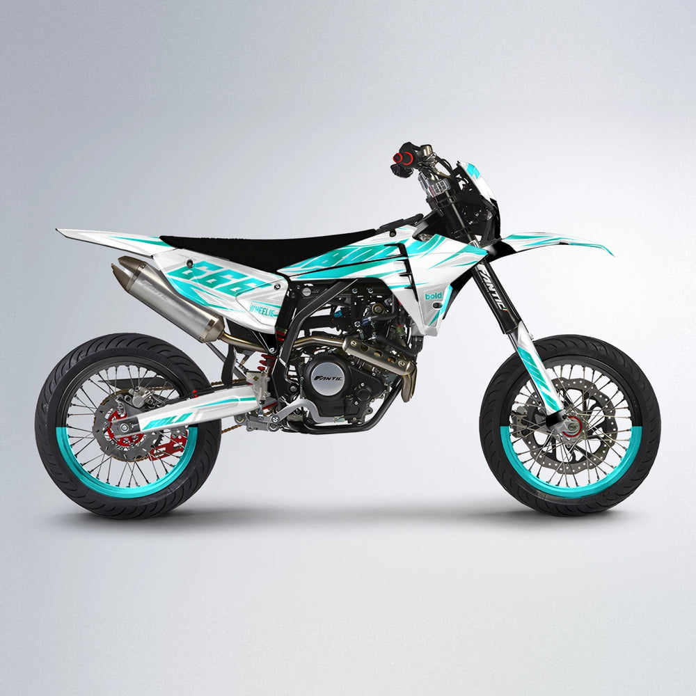 EKKE Fantic supermoto graphics kit in Teal