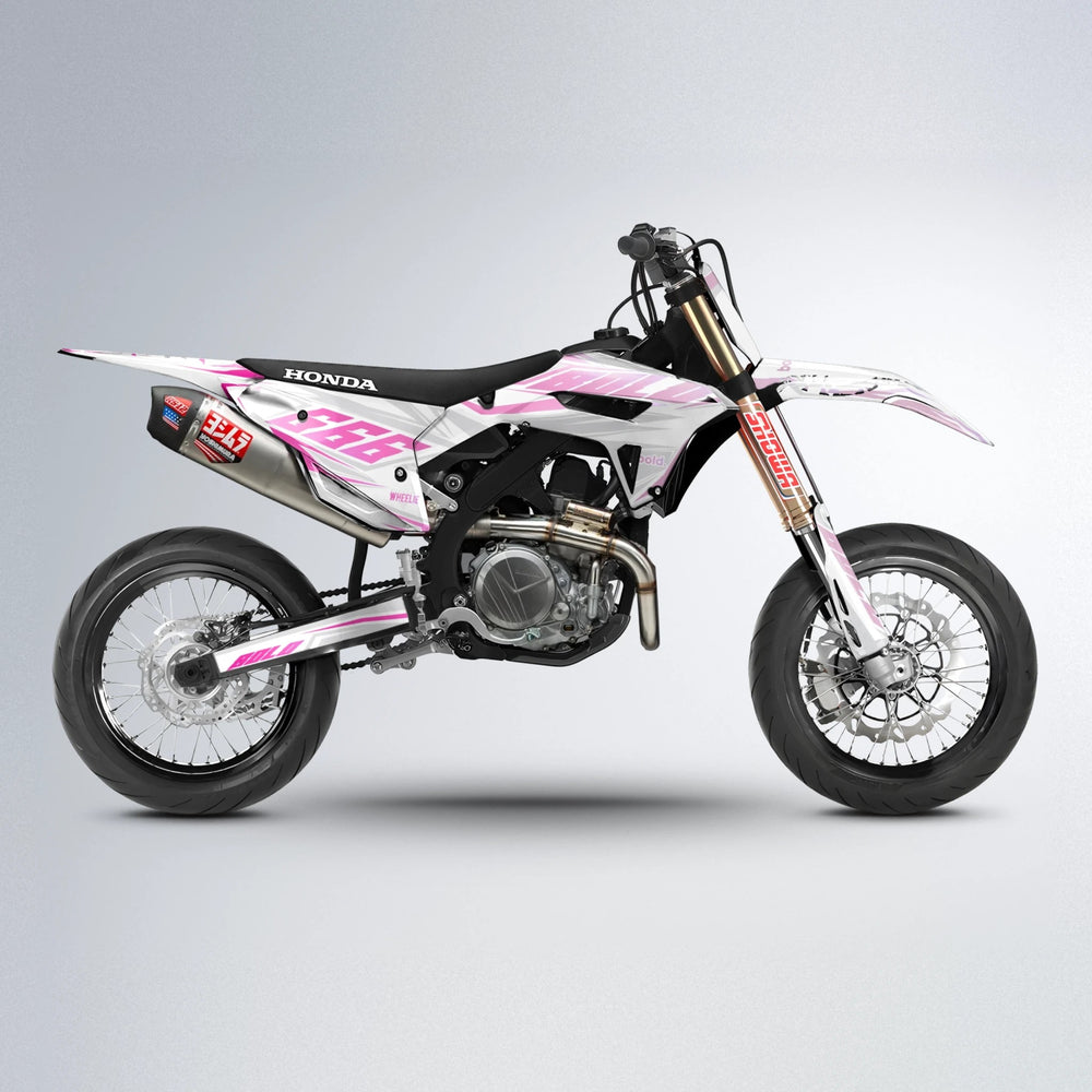 EKKE Honda supermoto graphics kit in Flamingo