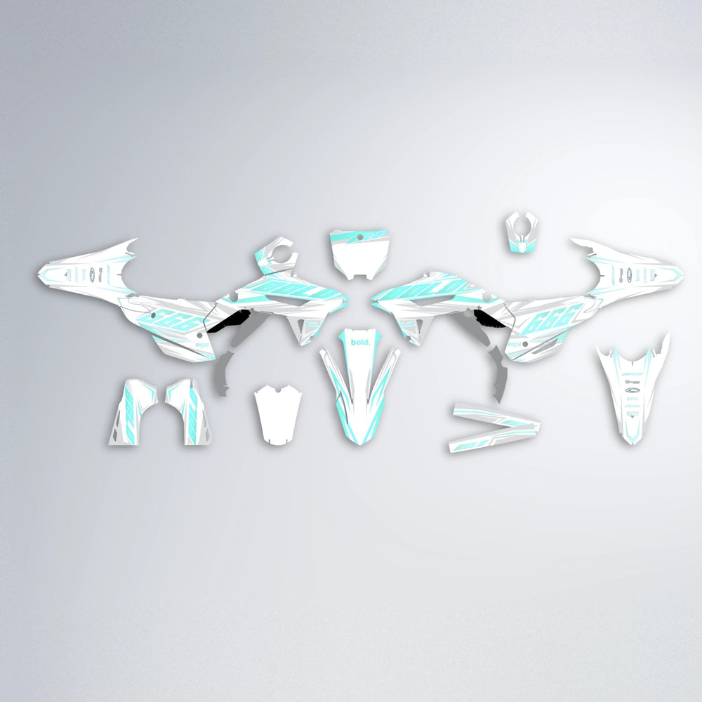 EKKE Honda graphics kit parts layout in Mint