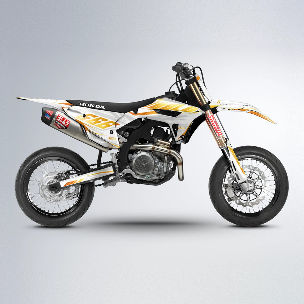 EKKE Honda supermoto graphics kit in Orange & Yellow