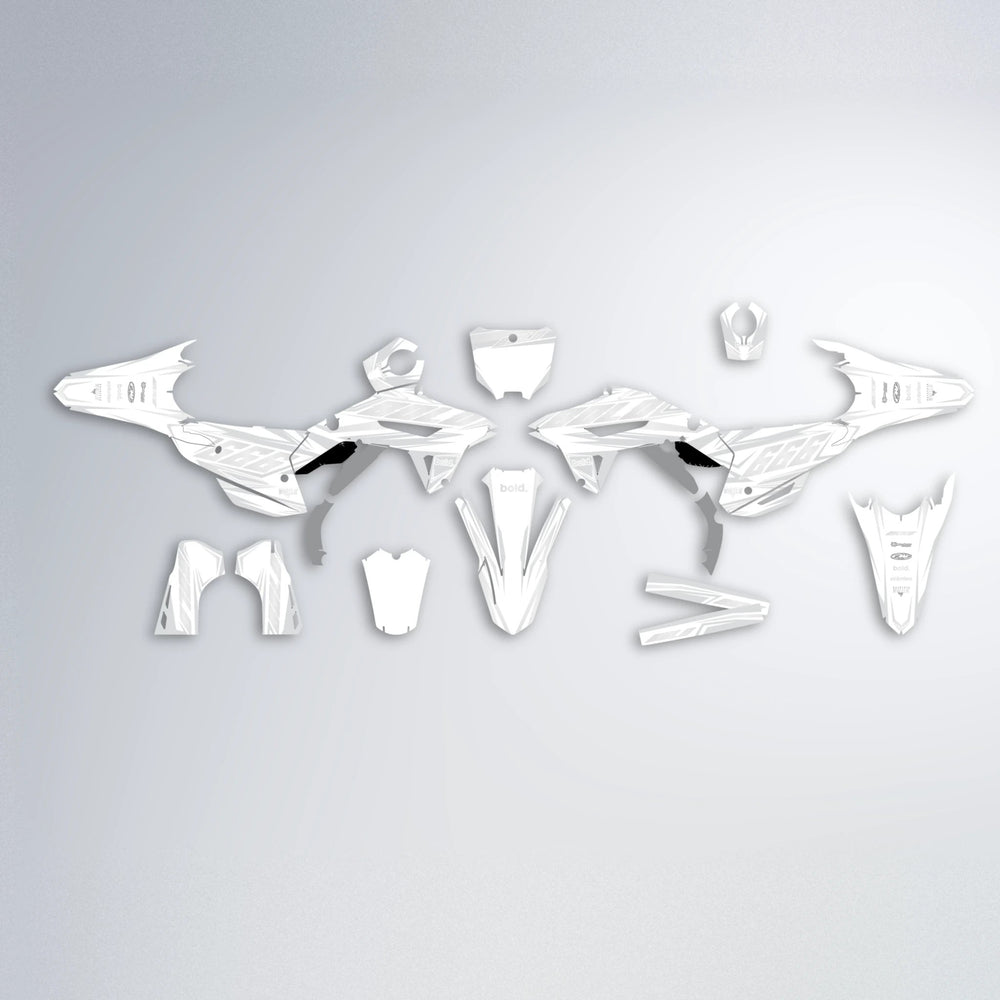 EKKE Honda graphics kit parts layout in White