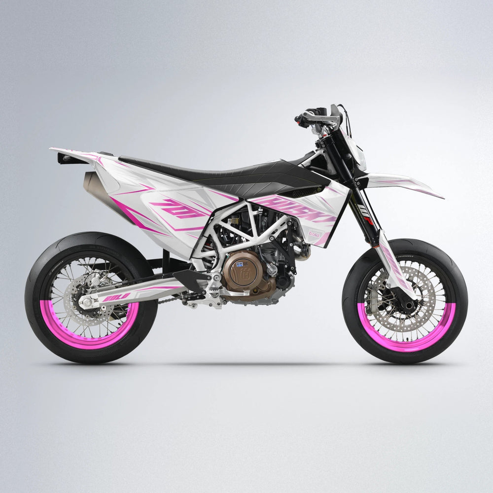 EKKE Husqvarna 701 supermoto graphics kit in Flamingo