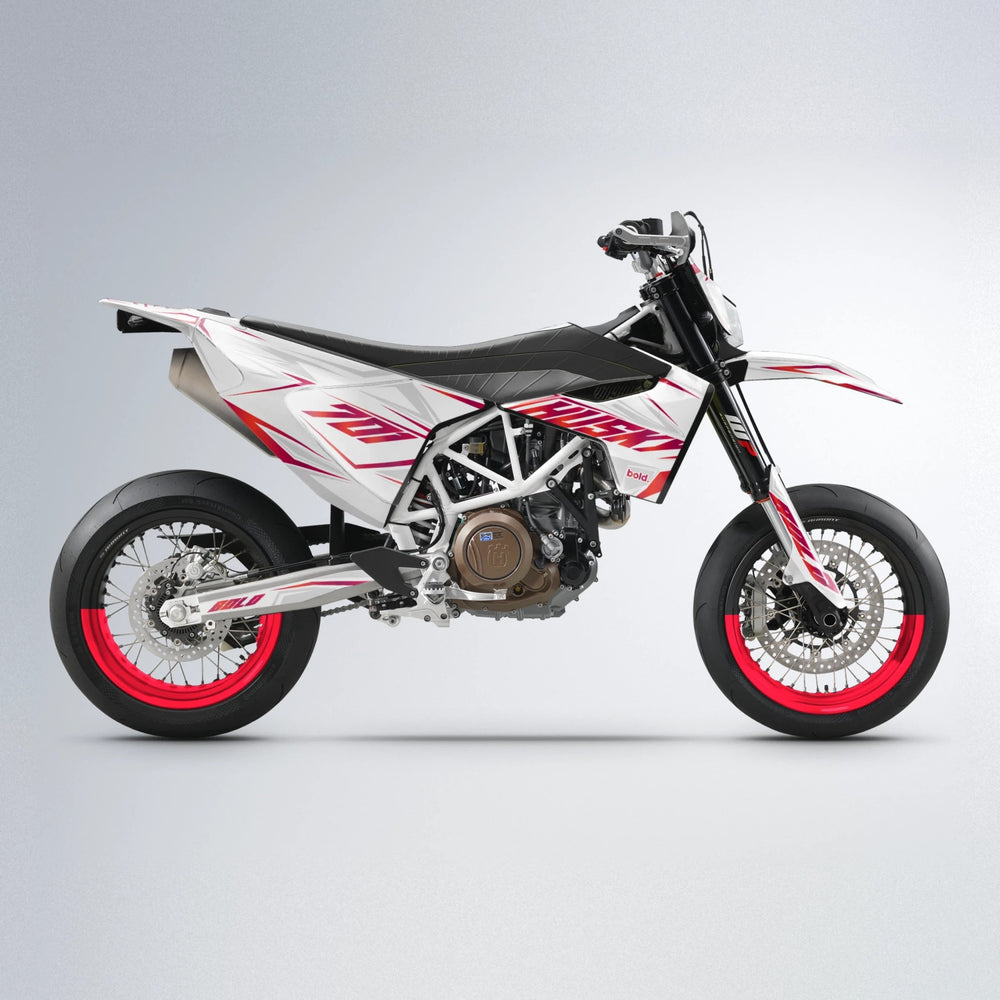 EKKE Husqvarna 701 supermoto graphics kit in Red