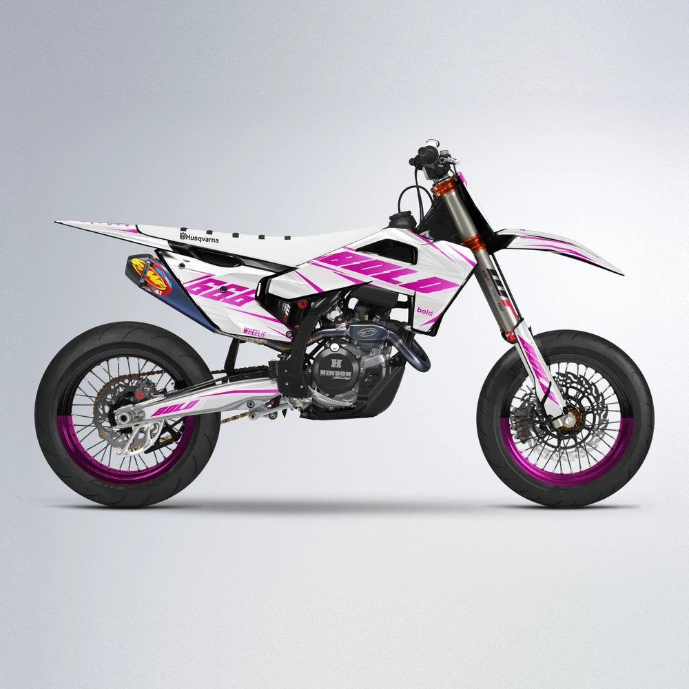 EKKE Husqvarna FE/TE supermoto graphics kit in Pink