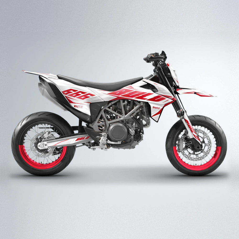 EKKE KTM SMC 690 supermoto graphics kit in Red