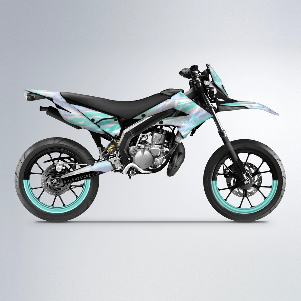 EKKE V2 Derbi Senda supermoto graphics kit in Mint