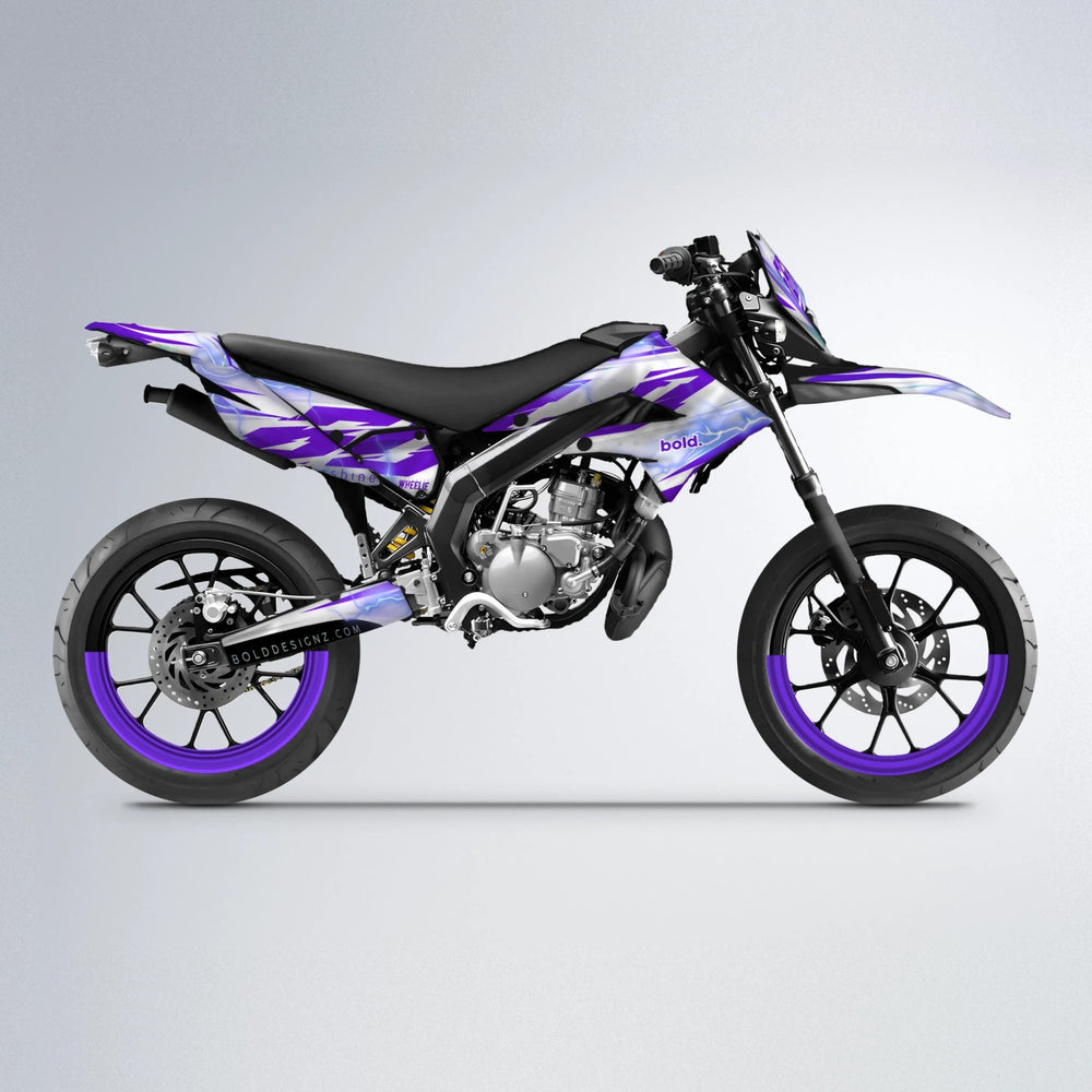 EKKE V2 Derbi Senda supermoto graphics kit in Purple