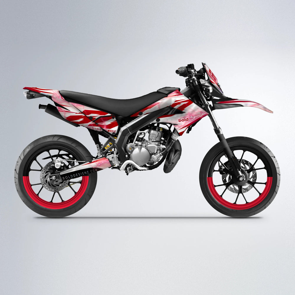 EKKE V2 Derbi Senda supermoto graphics kit in Red