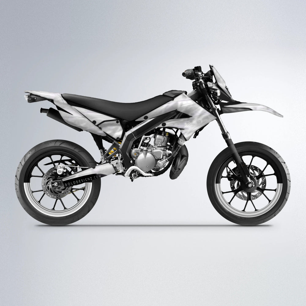 EKKE V2 Derbi Senda supermoto graphics kit in White