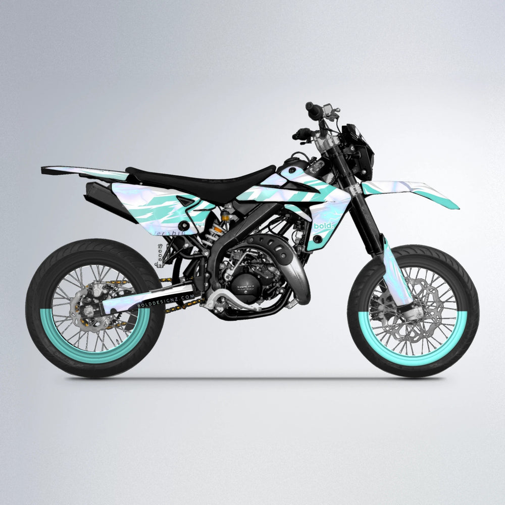 EKKE V2 Rieju MRT supermoto graphics kit in Mint