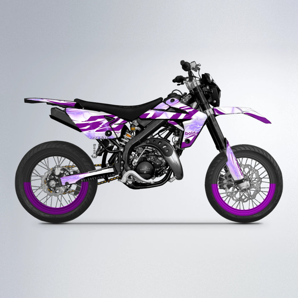 EKKE V2 Rieju MRT supermoto graphics kit in Purple