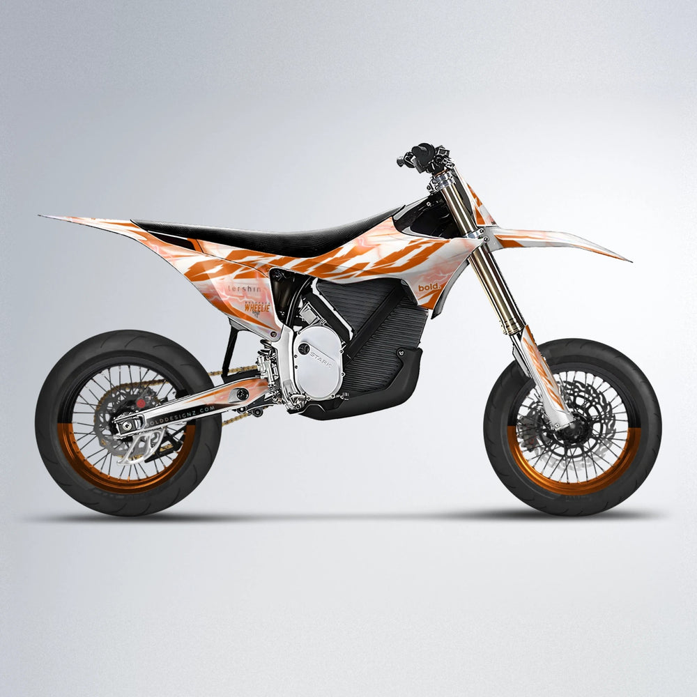 EKKE V2 Stark Varg SM supermoto graphics kit in Orange