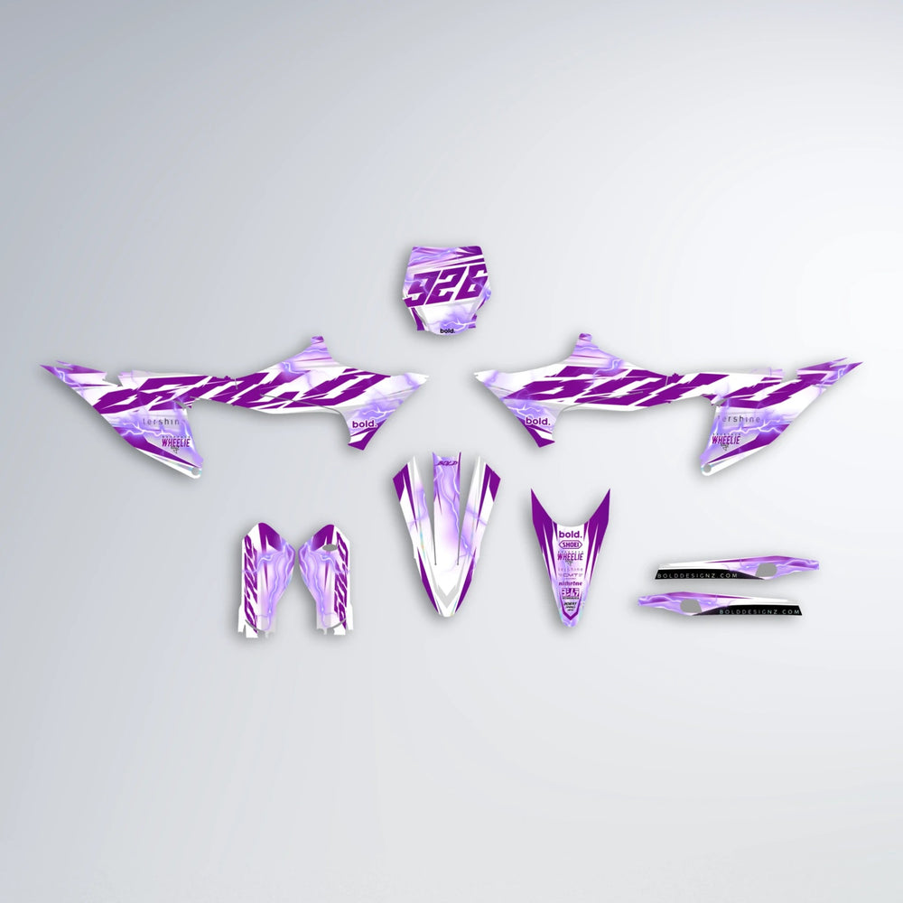 EKKE V2 Stark Varg SM graphics kit parts layout in Pink