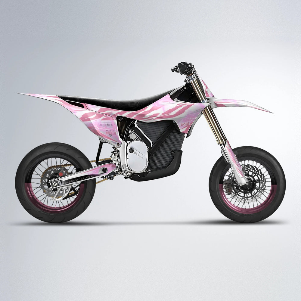 EKKE V2 Stark Varg SM supermoto graphics kit in Sakura Pink