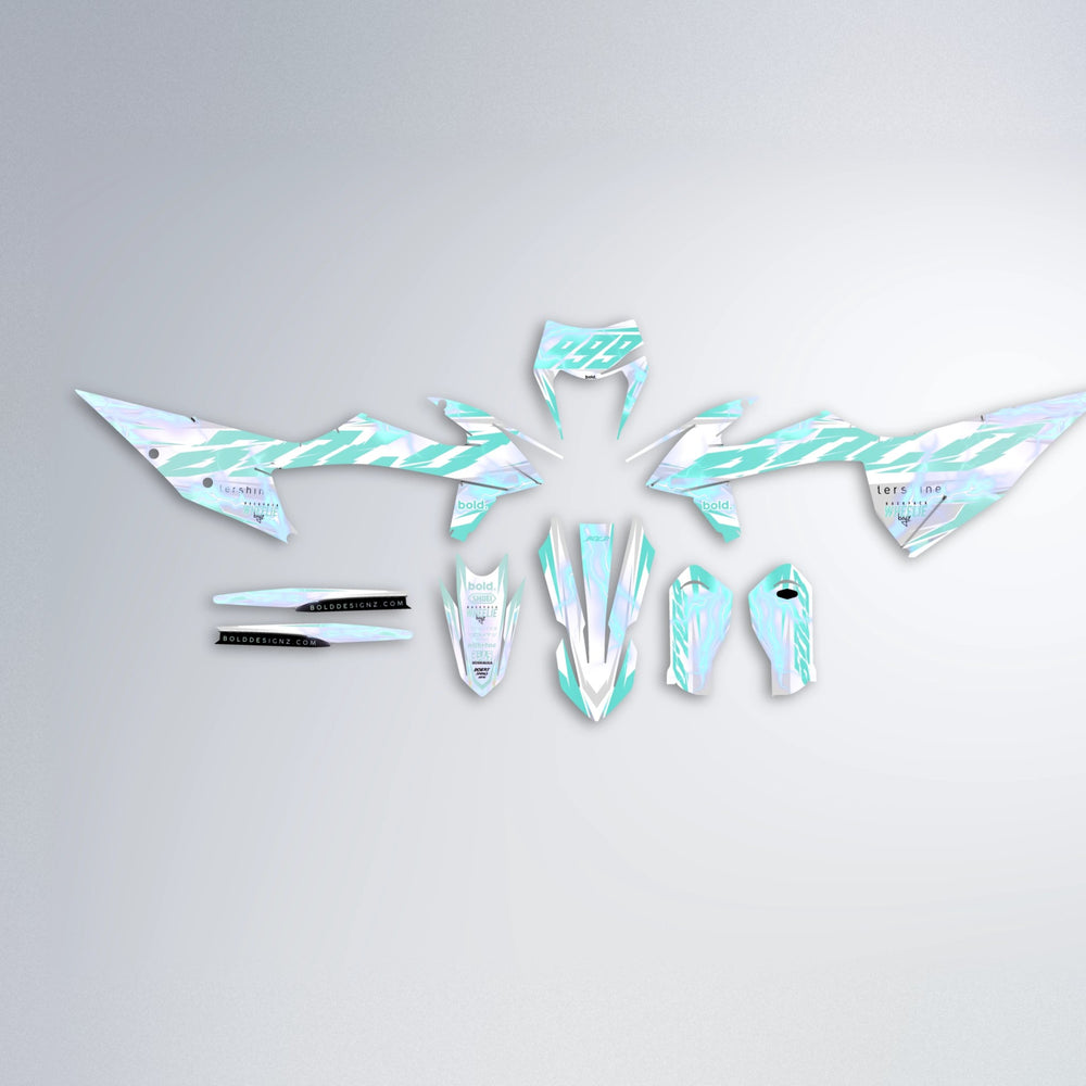 EKKE V2 graphics kit parts layout in Mint