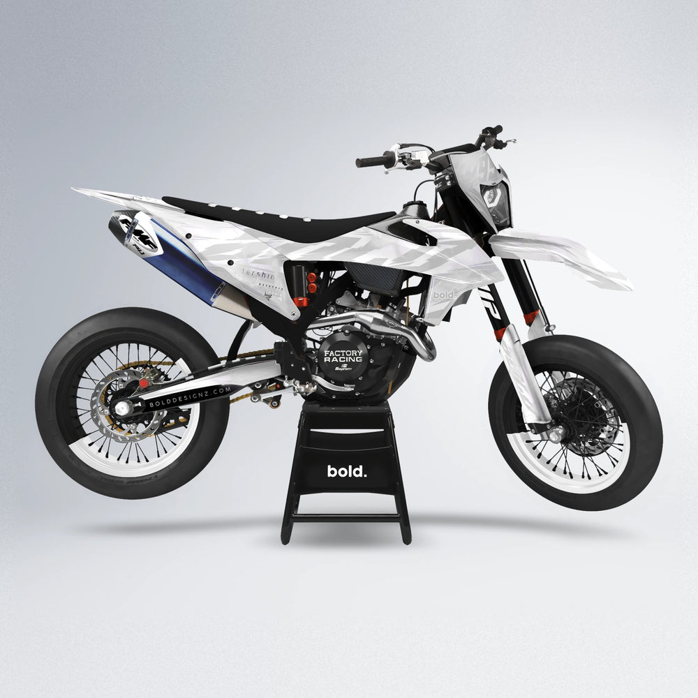 EKKE V2 supermoto graphics kit in White