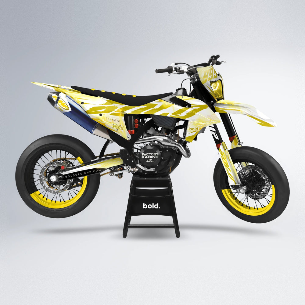 EKKE V2 supermoto graphics kit in Yellow