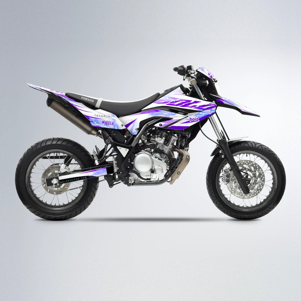 EKKE V2 Yamaha WR 125X supermoto graphics kit in Purple