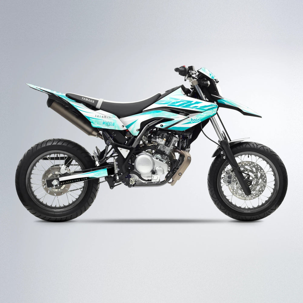 EKKE V2 Yamaha WR 125X supermoto graphics kit in Teal