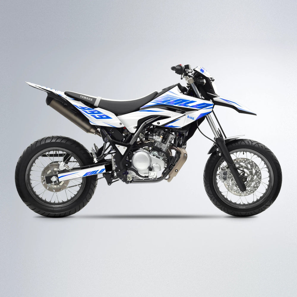 EKKE Yamaha WR 125X supermoto graphics kit in Blue