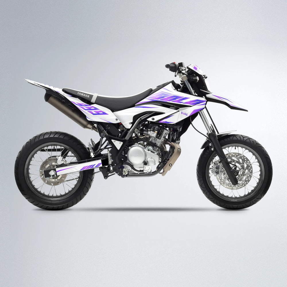 EKKE Yamaha WR 125X supermoto graphics kit in Purple