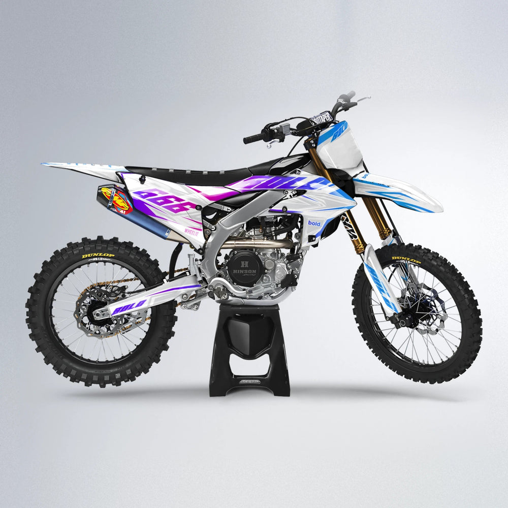 EKKE Yamaha YZF MX motocross graphics kit in Blue Purple Fade