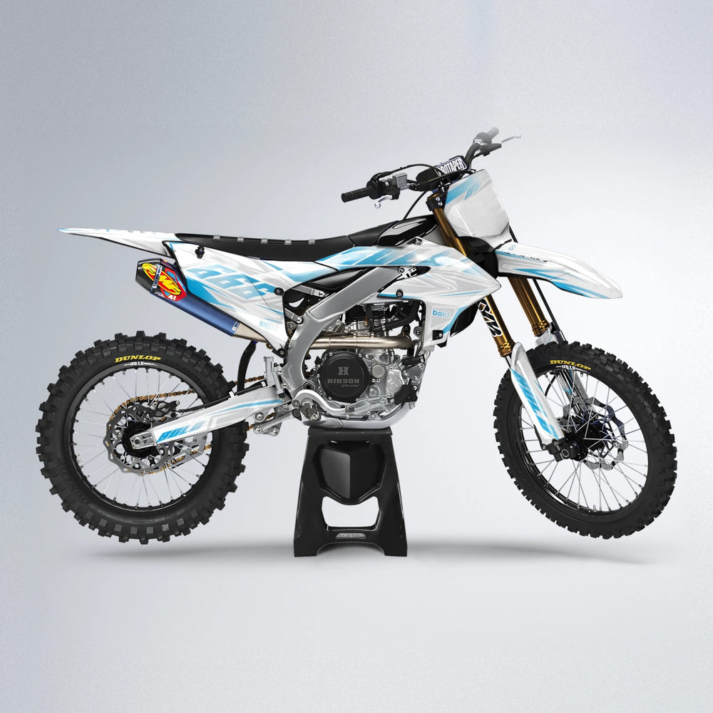 EKKE Yamaha YZF MX motocross graphics kit in Light Blue & White