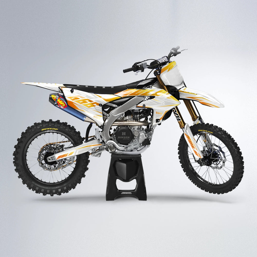 EKKE Yamaha YZF MX motocross graphics kit in Orange & Yellow