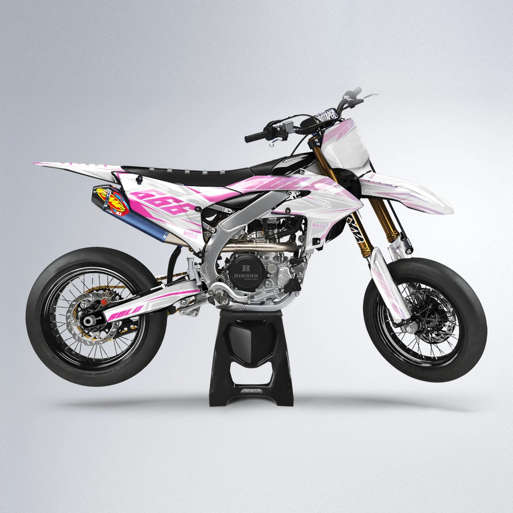 EKKE Yamaha YZF SM supermoto graphics kit in Flamingo