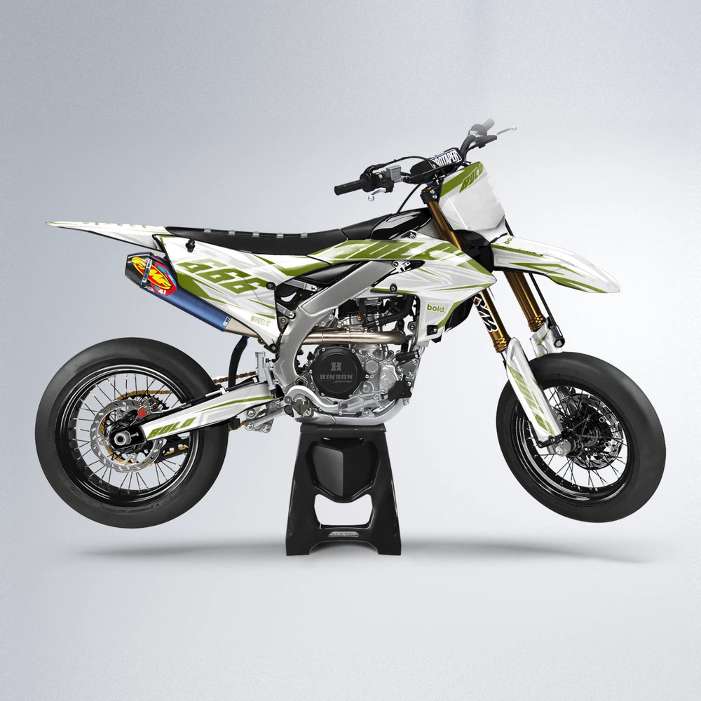 EKKE Yamaha YZF SM supermoto graphics kit in Olive