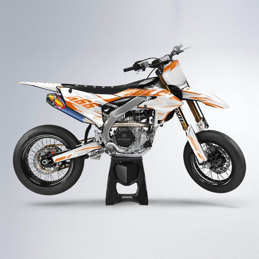 EKKE Yamaha YZF SM supermoto graphics kit in Orange
