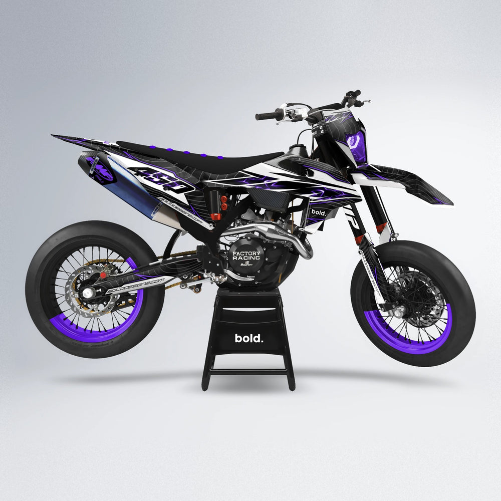 ELECTRA supermoto graphics kit in Purple
