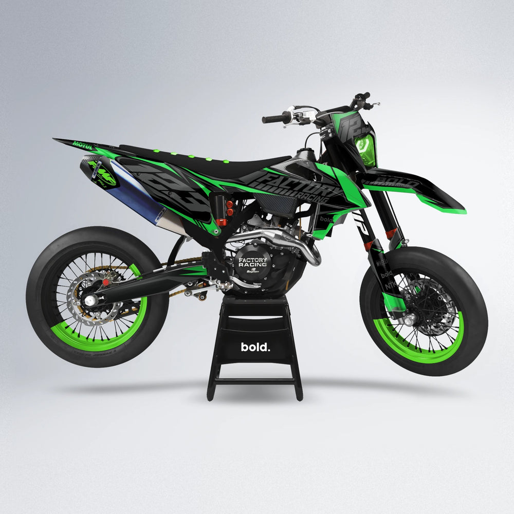 ENEMY supermoto graphics kit in Green