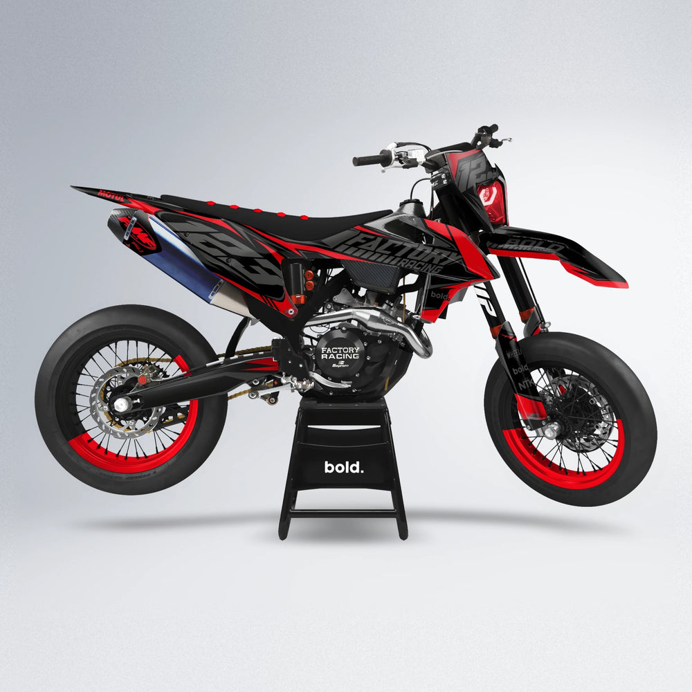 ENEMY supermoto graphics kit in Red