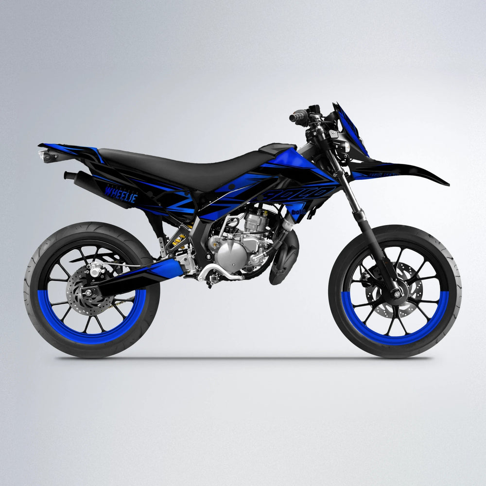 EVO Derbi Senda supermoto graphics kit in Custom Colour