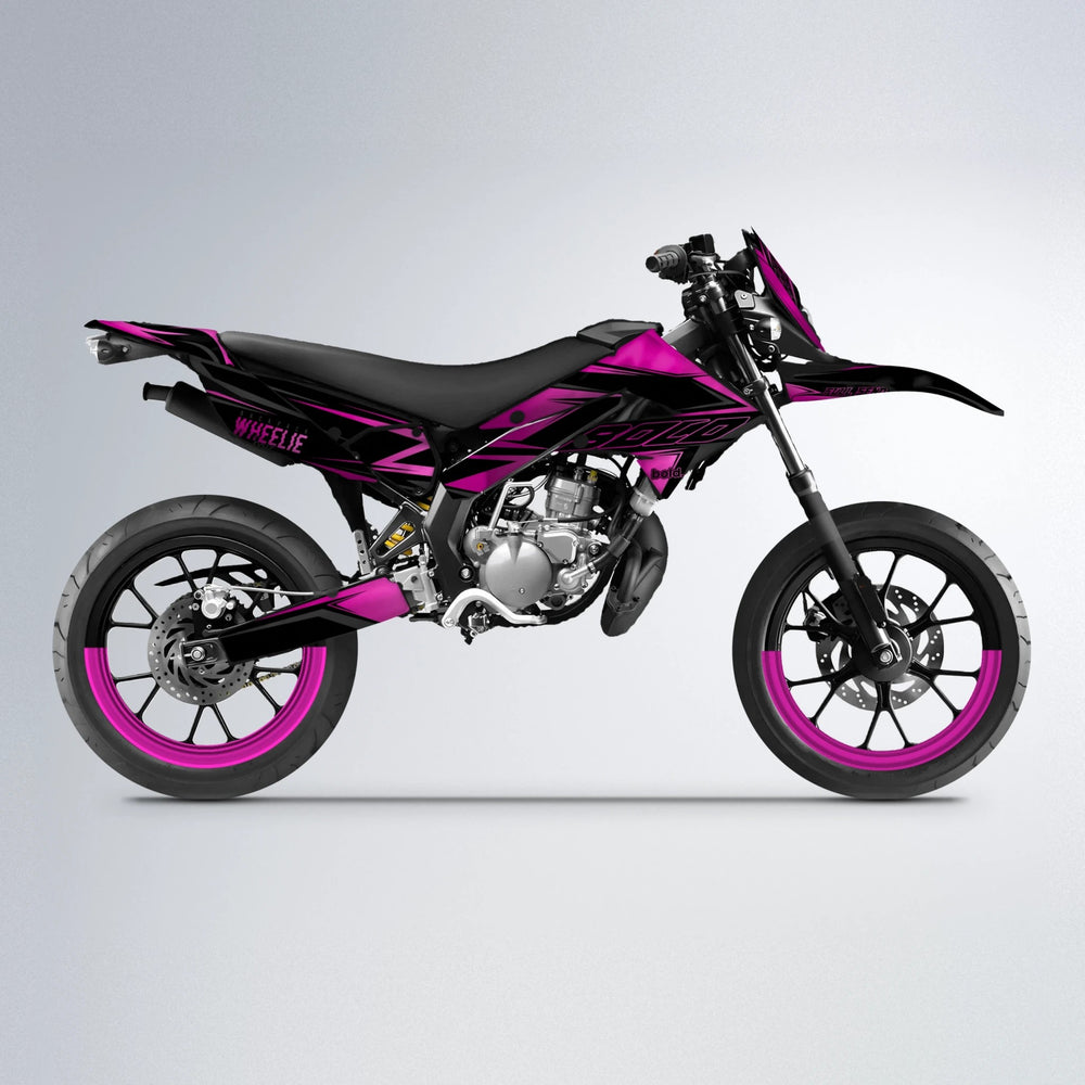 EVO Derbi Senda supermoto graphics kit in Pink