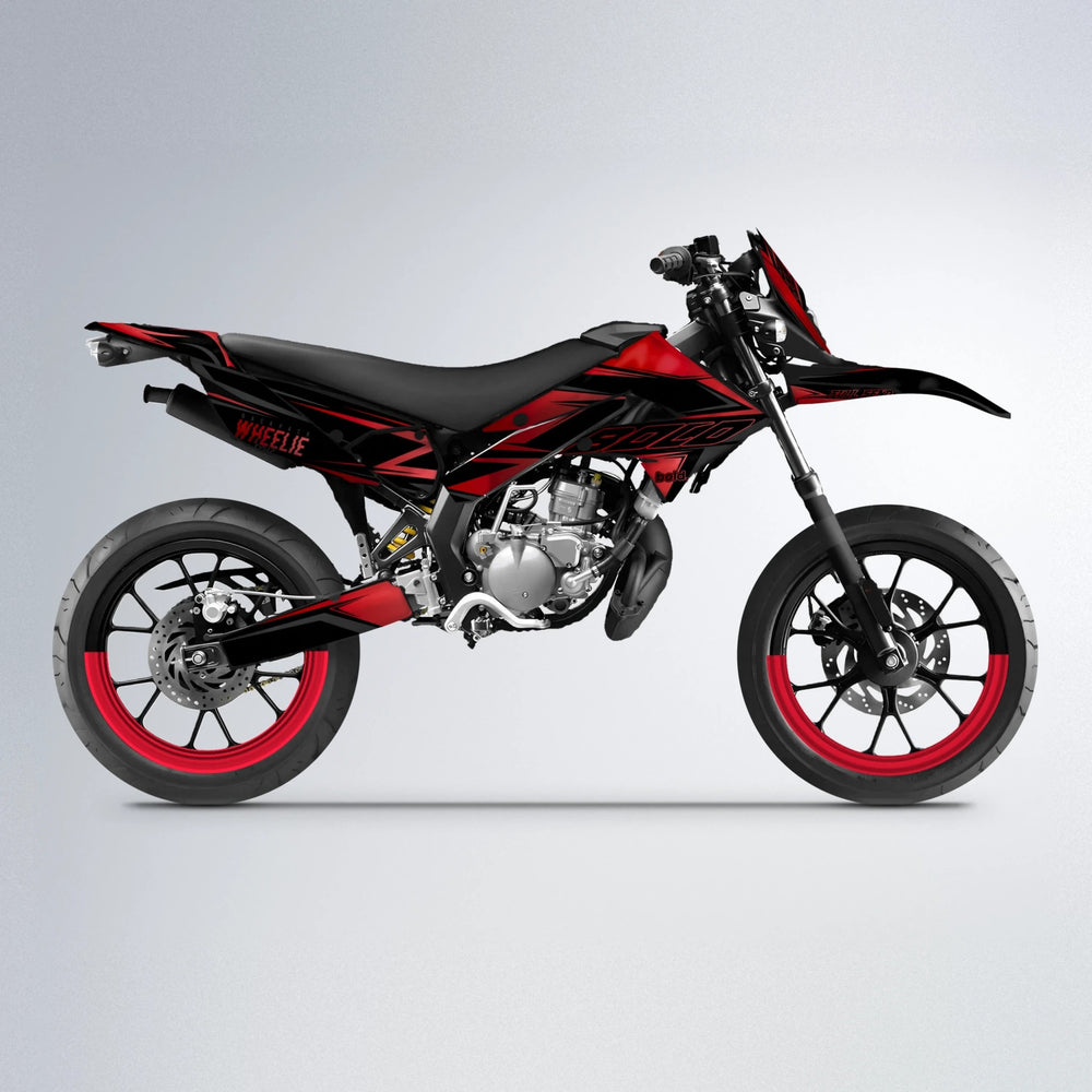 EVO Derbi Senda supermoto graphics kit in Red