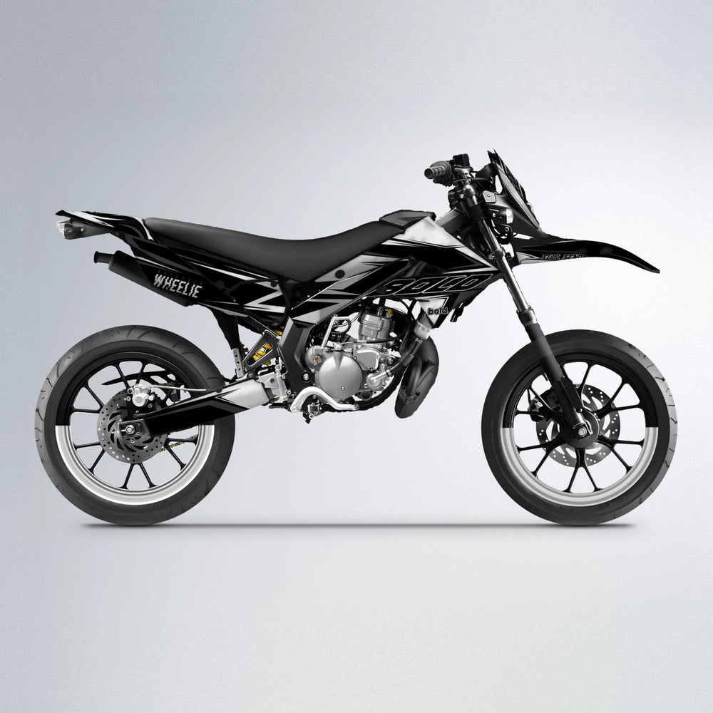 EVO Derbi Senda supermoto graphics kit in White