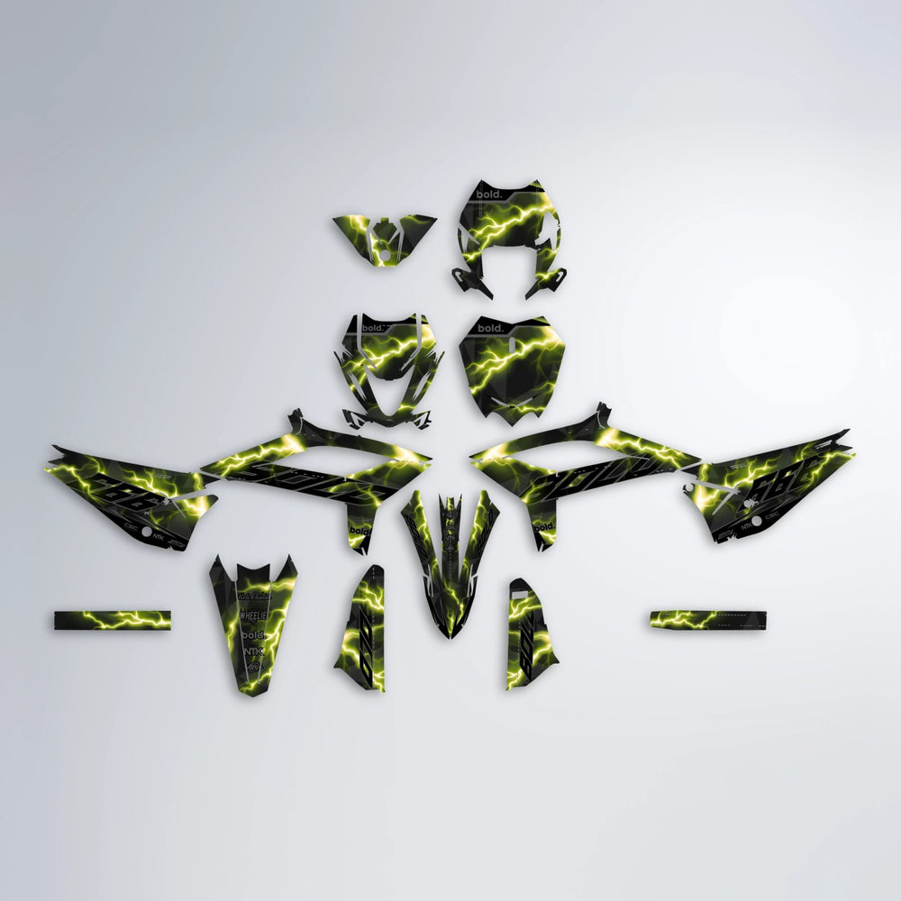FLASH Beta graphics kit parts layout in Olive