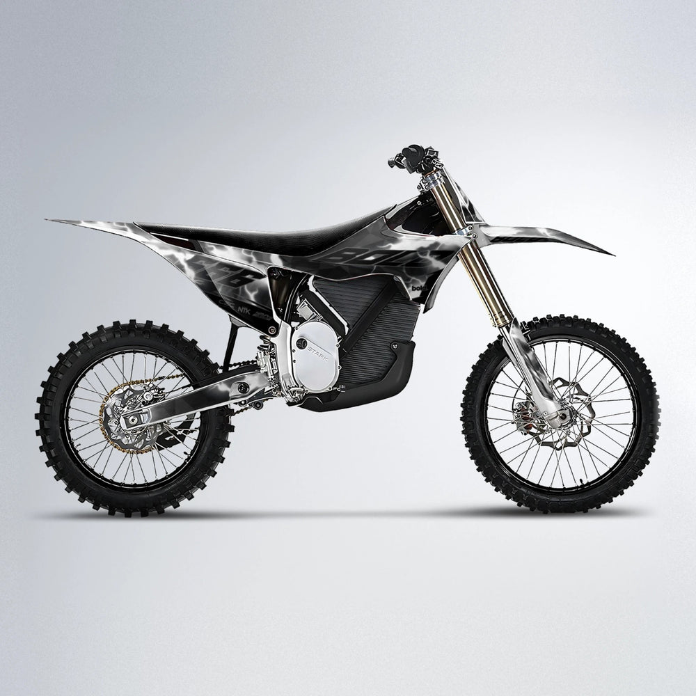 FLASH Stark Varg MX motocross graphics kit in White