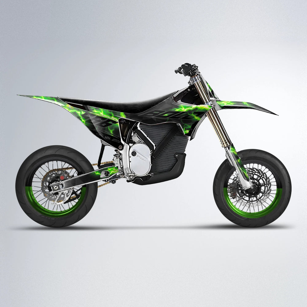 FLASH Stark Varg SM supermoto graphics kit in Green
