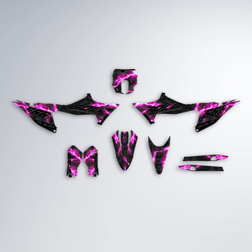 FLASH Stark Varg SM graphics kit parts layout in Pink