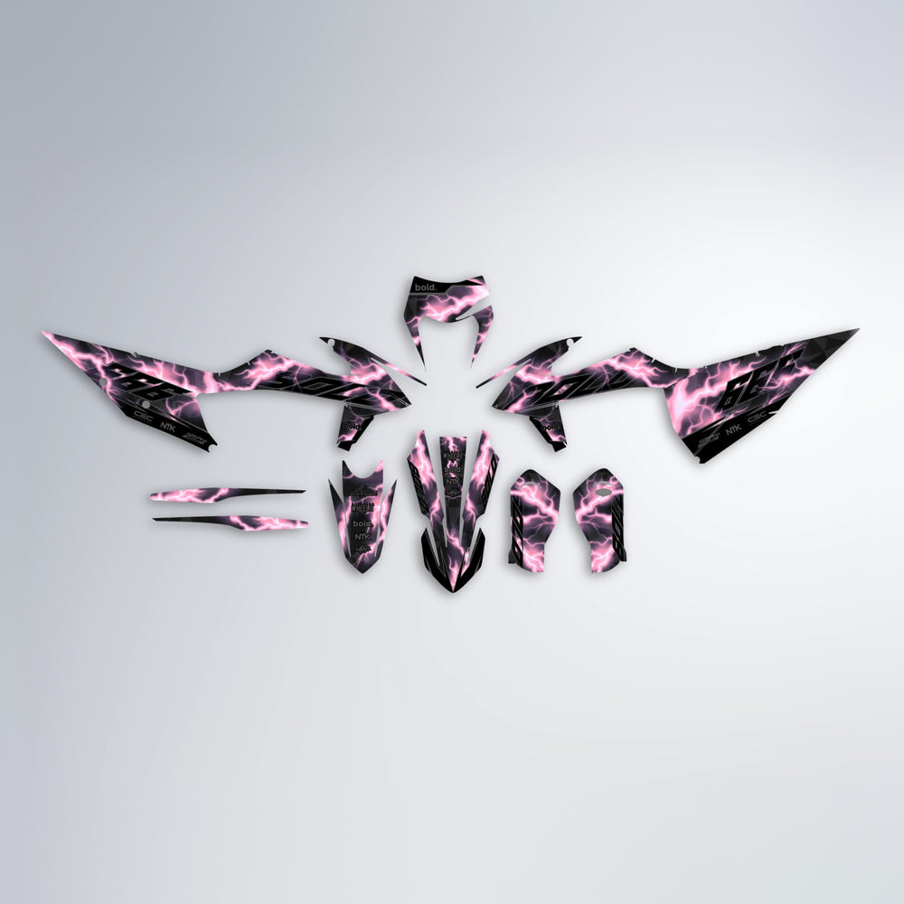 FLASH graphics kit parts layout in Sakura Pink
