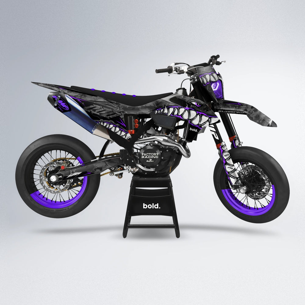 FLIGHT supermoto graphics kit in Purple
