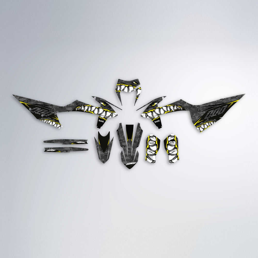 FLIGHT graphics kit parts layout in Yellow