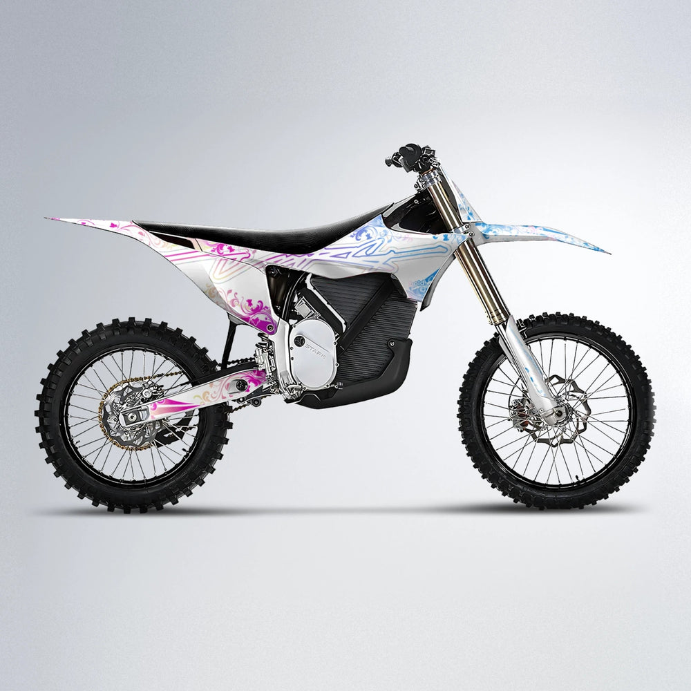 FLORAL Stark Varg MX motocross graphics kit in Pink & Light Blue